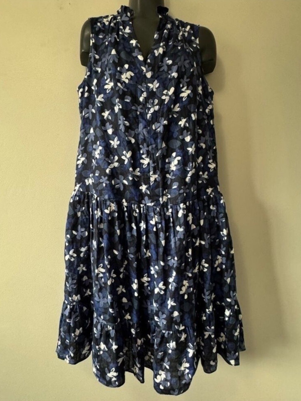 Hudson Dress Blue Halter Sundress Linen Medium